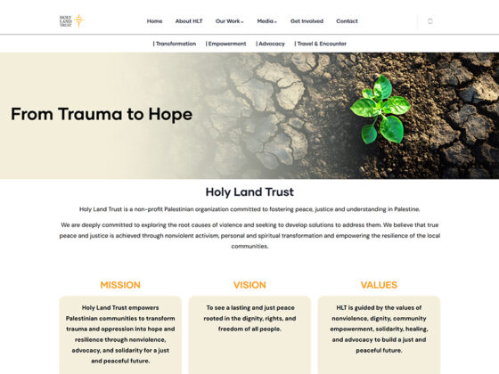 Discover the New Face of Holy Land Trust!